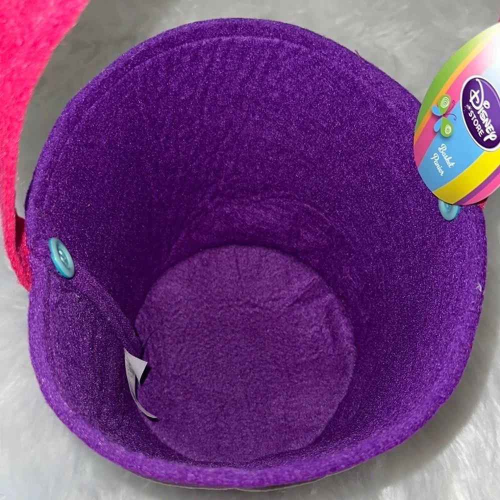 Disney Store Bambi Flower Skunk Purple Felt Easter Basket Trick or Treat Bag NWT